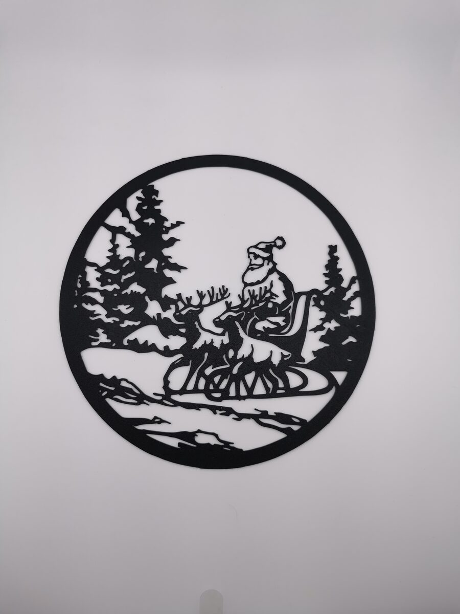 2d Santa Claus With Reindeer Wall Art/window Art - thumbnail 2